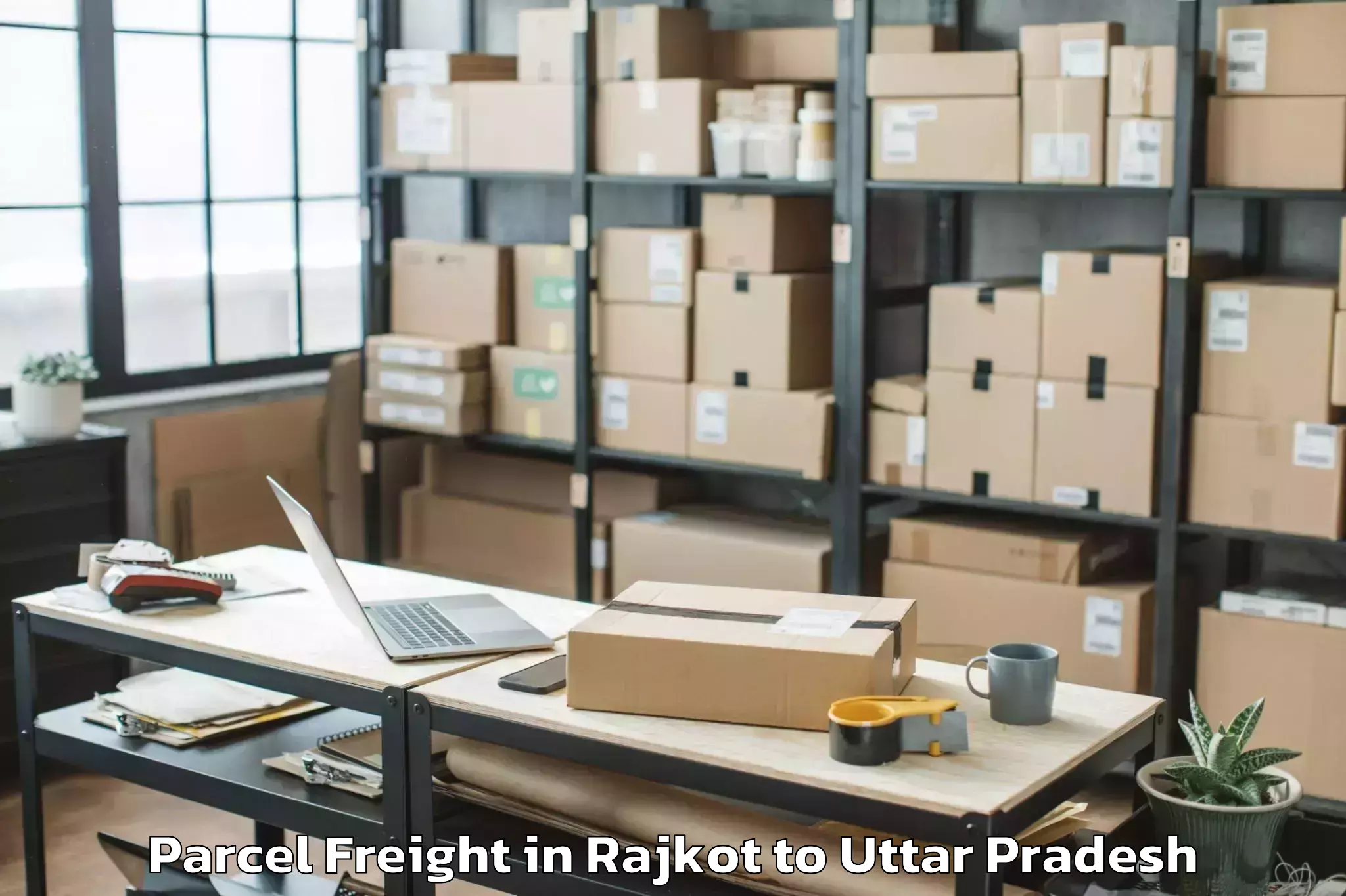 Get Rajkot to Hathras Parcel Freight